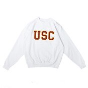 USC Trojan Basics Heritage White Tackle Twill Fleece Sweatshirt